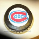 Homemade Habs Hockey Puck Cake