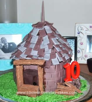 Homemade Hagrid's Hut Cake