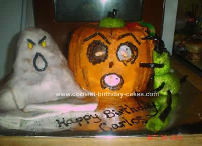 Homemade Halloween Birthday Cake
