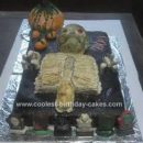 Homemade Halloween Skeleton Birthday Cake