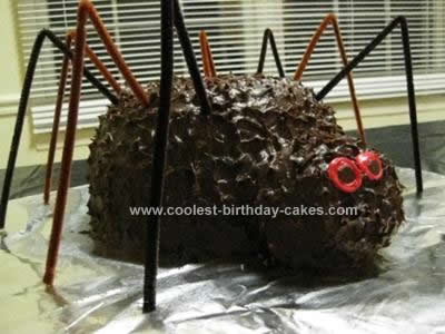 Homemade Halloween Spider Cake
