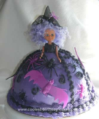 Homemade Halloween Witch Cake