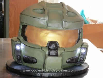 Homemade Halo Master Chief Cake