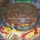 Homemade Hamburger And Fries Birthday Cake