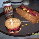 Homemade Hamburger and Chilidog Birthday Cake