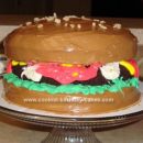 Homemade Hamburger Birthday Cake