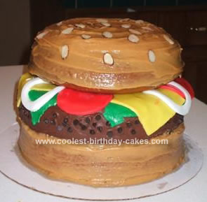 Homemade Hamburger  Cake