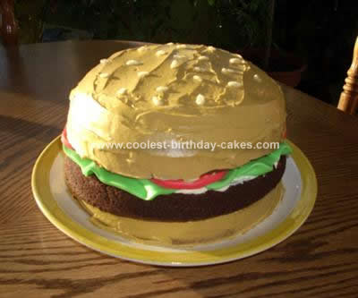 Homemade Hamburger Cake Design