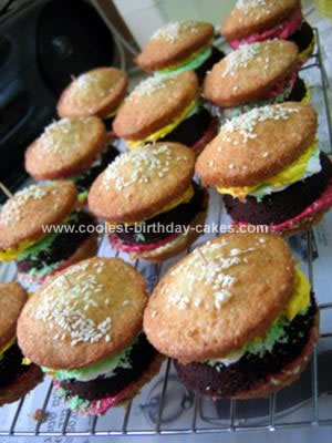 Homemade Hamburger Cupcakes