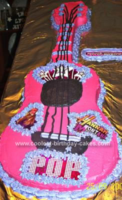 Homemade Hanna Montana Birthday Cake