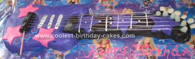 Homemade  Hannah Montana Guitar Cake