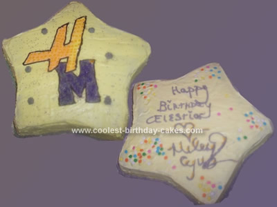 Homemade Hannah Montana Star Birthday Cake