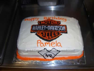 Homemade Harley Birthday Cake Design