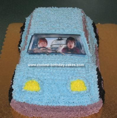 Homemade Harry Potter Car Cake