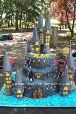 Homemade Harry Potter Castle Cake Design