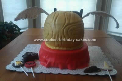 Homemade Harry Potter Golden Snitch Cake