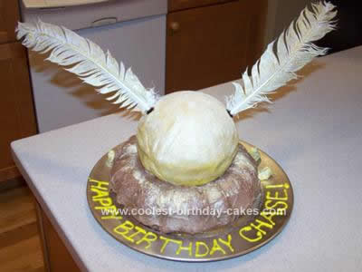 Homemade Harry Potter Snitch Cake