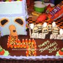 Homemade Haunted Cemetery Halloween Birthday Cake