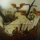 Homemade Haunted Graveyard Cake