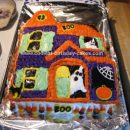 Homemade Haunted House Birthday Cake
