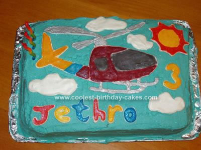 Homemade Helicopter Cake