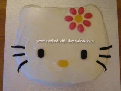 Homemade Hello Kitty Birthday Cake