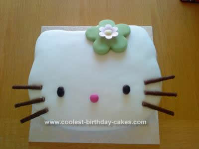 Homemade Hello Kitty Birthday Cake Design