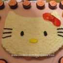 Homemade Hello Kitty Cupcake Cake