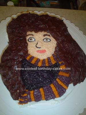 Homemade Hermione from Harry Potter Cake
