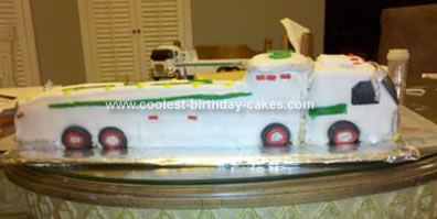 Homemade Hess Truck Birthday Cake