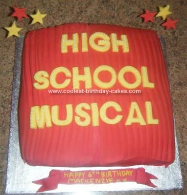 Homemade High School Musical Birthday Cake