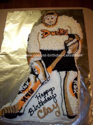 Homemade Hockey Goalie Cake