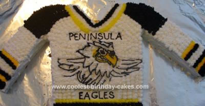 Homemade Hockey Jersey Cake
