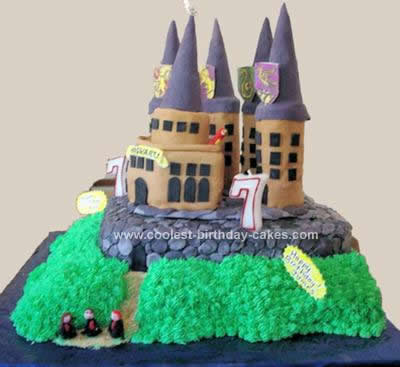 Homemade Hogwarts Cake Design