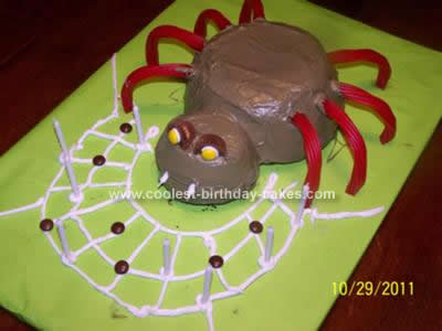 Homemade Holloween Spider Cake