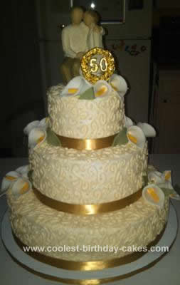 Coolest Homemade 50th Anniversary Cake