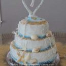 Homemade Beach Theme Wedding Cake