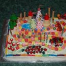 Homemade Candyland Birthday Cake