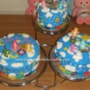 Homemade Care Bear Birthday Cake