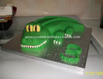 Homemade Croc Birthday Cake