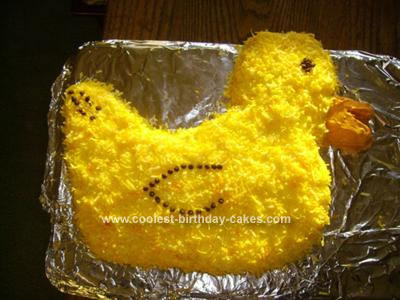 Homemade Duck Birthday Cake
