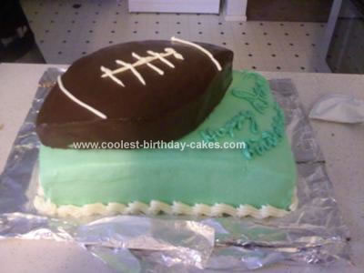 Homemade Football Birthday Cake