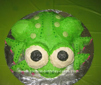 Homemade Gluten-Free Frog Birthday Cake