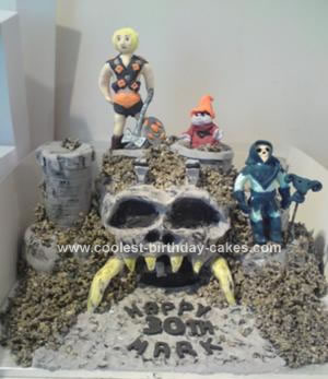 Homemade Greyskull from Masters of the Universe Cake