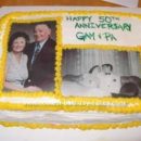 Coolest Homemade Photo 50th Anniversary Cake