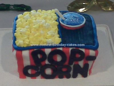 Homemade Popcorn Birthday Cake