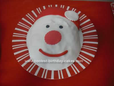 Homemade Santa Claus Cake