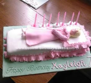Homemade Sleeping Beauty Birthday Cake