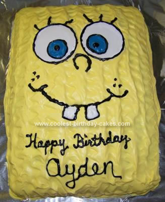 Homemade Spongebob Birthday Cake