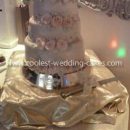 Coolest Homemade Three Tiered Wedding Cake with Roses